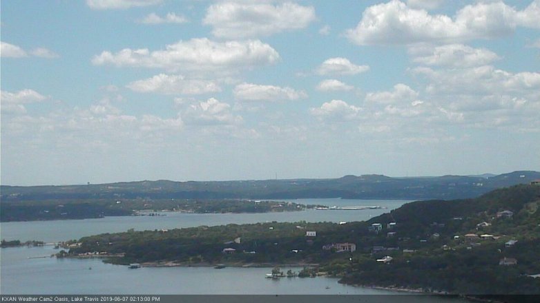 Lake Travis webcam, June 7, 2019 1:15 PM CT