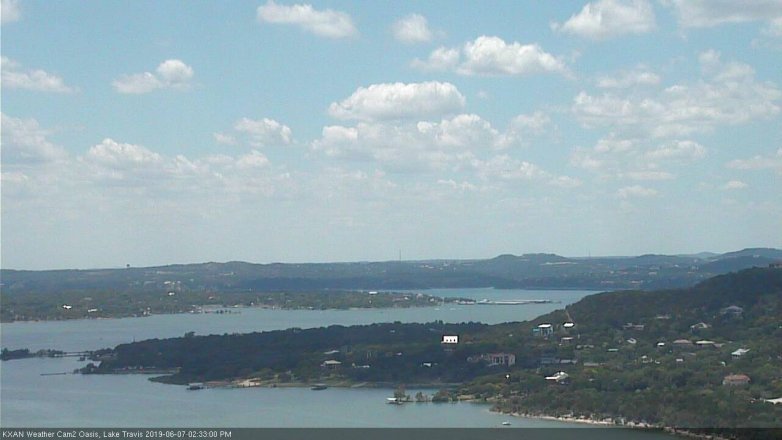 Lake Travis webcam, June 7, 2019 1:35 PM CT