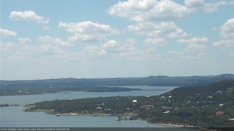 Lake Travis webcam, June 7, 2019 1:55 PM CT