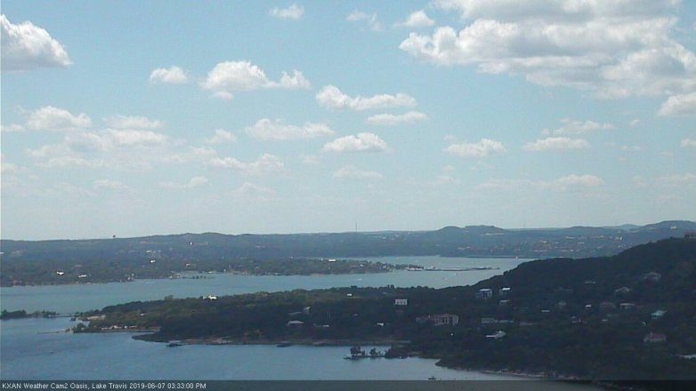 Lake Travis webcam, June 7, 2019 2:35 PM CT