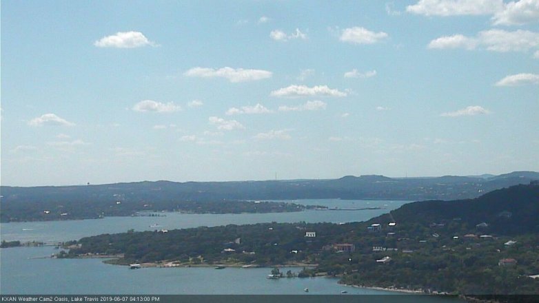 Lake Travis webcam, June 7, 2019 3:15 PM CT