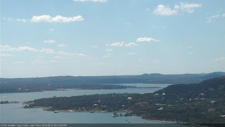 Lake Travis webcam, June 7, 2019 3:25 PM CT