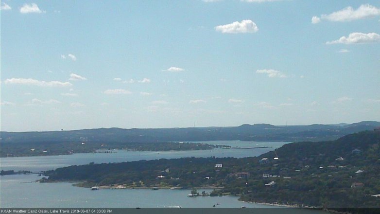 Lake Travis webcam, June 7, 2019 3:35 PM CT