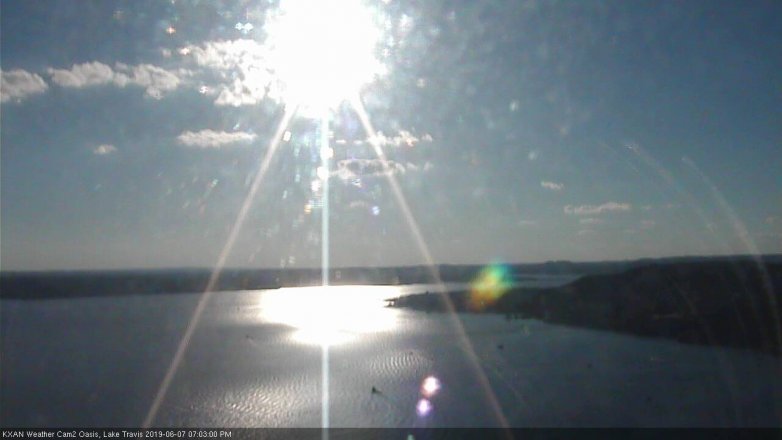 Lake Travis webcam, June 7, 2019 6:05 PM CT