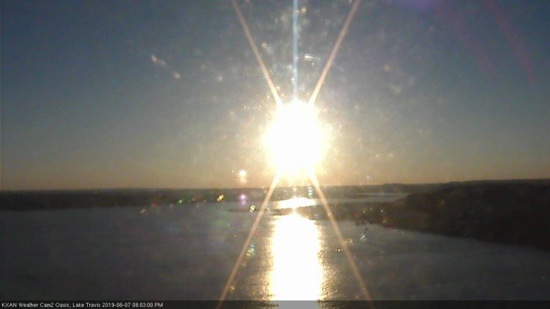 Lake Travis webcam, June 7, 2019 7:05 PM CT
