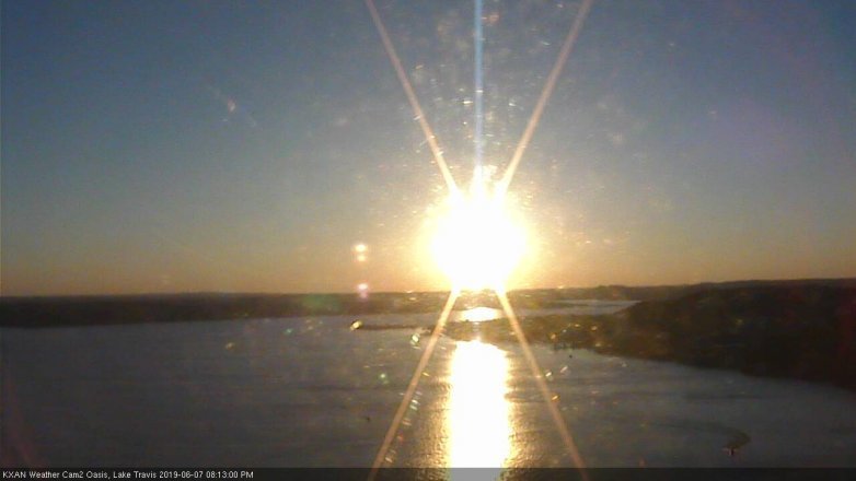 Lake Travis webcam, June 7, 2019 7:15 PM CT
