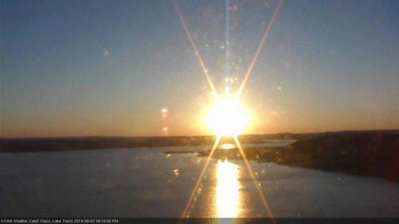Lake Travis webcam, June 7, 2019 7:20 PM CT
