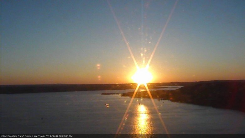 Lake Travis webcam, June 7, 2019 7:25 PM CT