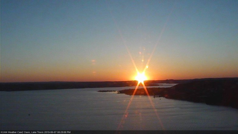Lake Travis webcam, June 7, 2019 7:30 PM CT