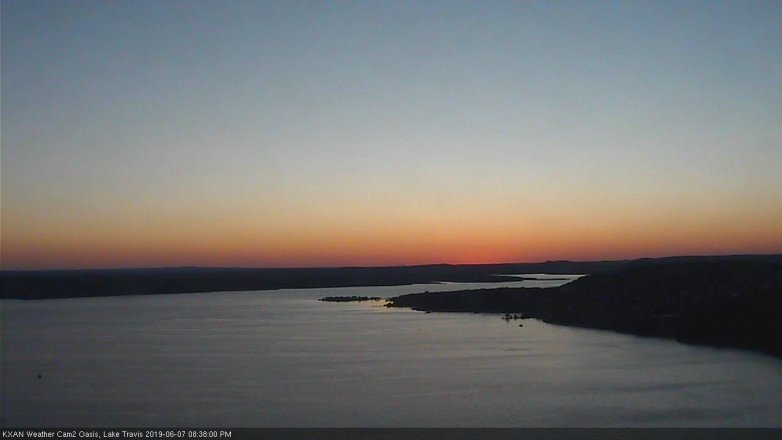 Lake Travis webcam, June 7, 2019 7:40 PM CT
