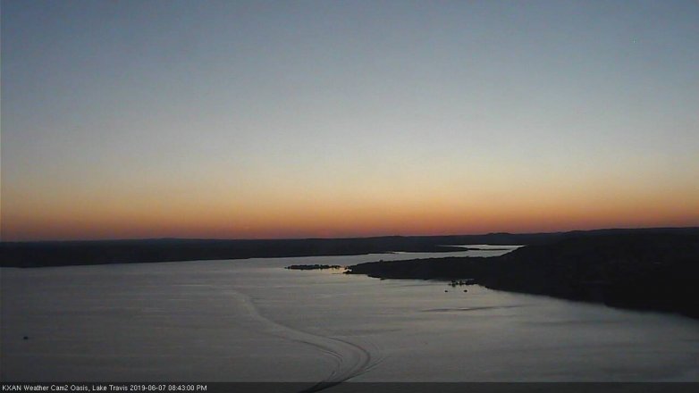 Lake Travis webcam, June 7, 2019 7:45 PM CT