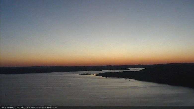 Lake Travis webcam, June 7, 2019 7:50 PM CT
