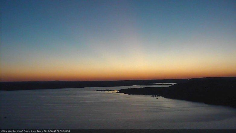 Lake Travis webcam, June 7, 2019 7:55 PM CT