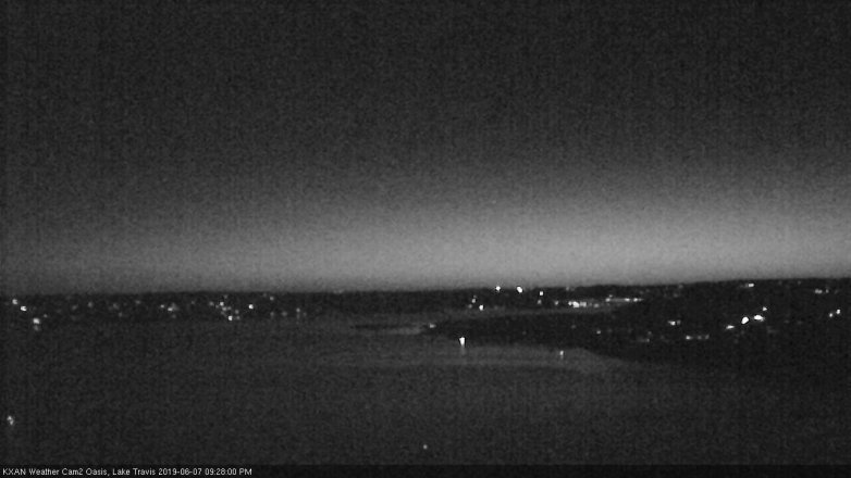 Lake Travis webcam, June 7, 2019 8:30 PM CT