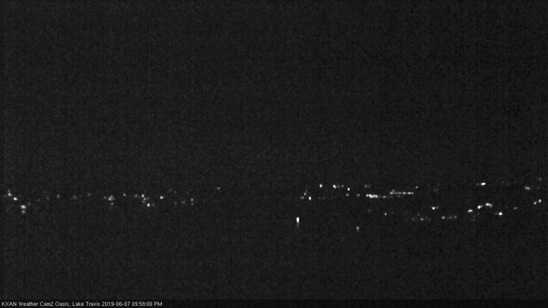 Lake Travis webcam, June 7, 2019 9:00 PM CT