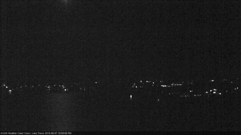 Lake Travis webcam, June 7, 2019 10:00 PM CT