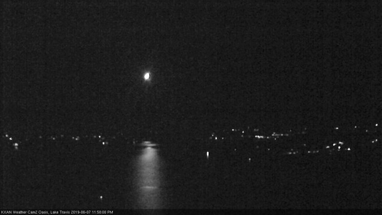 Lake Travis webcam, June 7, 2019 11:00 PM CT