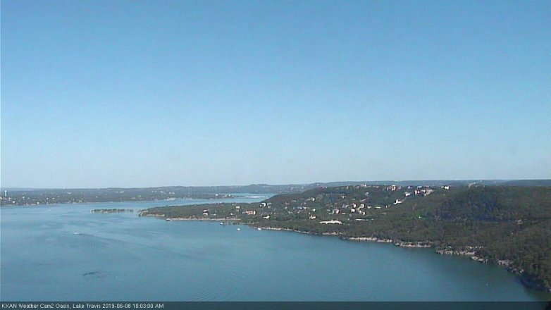 Lake Travis webcam, June 8, 2019 9:05 AM CT