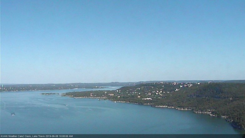 Lake Travis webcam, June 8, 2019 9:10 AM CT