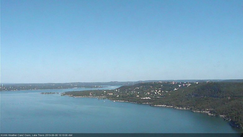 Lake Travis webcam, June 8, 2019 9:20 AM CT