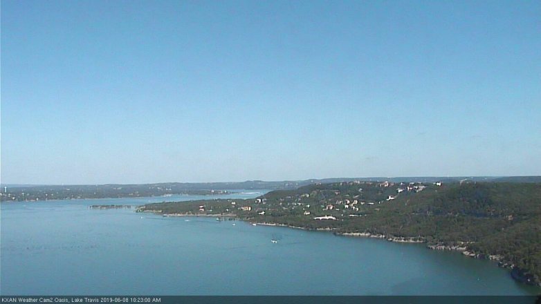 Lake Travis webcam, June 8, 2019 9:25 AM CT