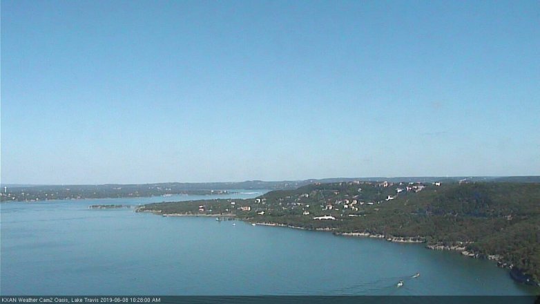 Lake Travis webcam, June 8, 2019 9:30 AM CT