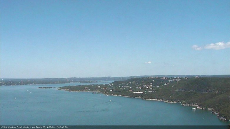 Lake Travis webcam, June 8, 2019 11:05 AM CT