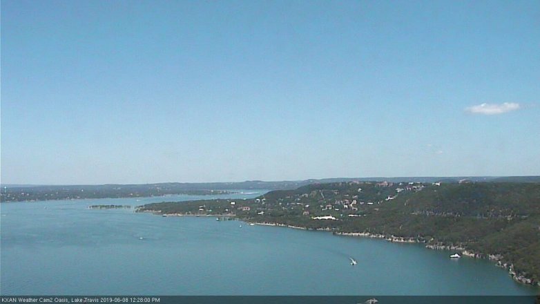 Lake Travis webcam, June 8, 2019 11:30 AM CT