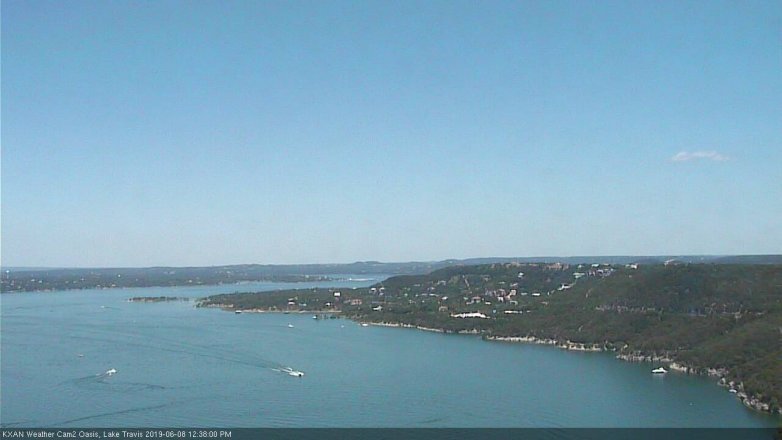 Lake Travis webcam, June 8, 2019 11:40 AM CT