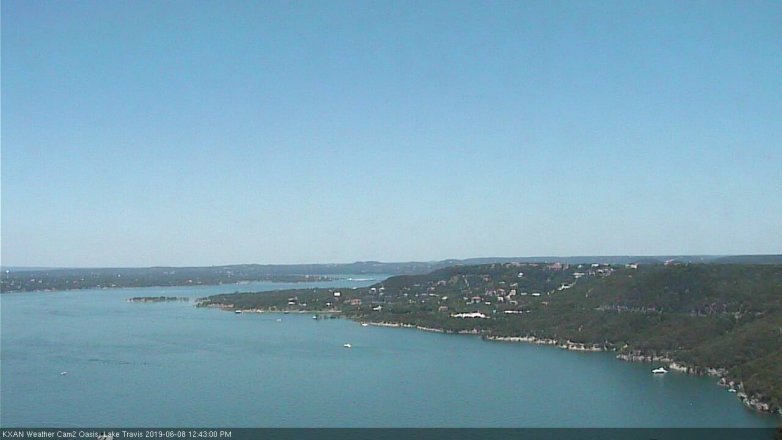 Lake Travis webcam, June 8, 2019 11:45 AM CT