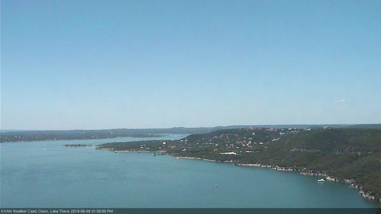 Lake Travis webcam, June 8, 2019 12:10 PM CT