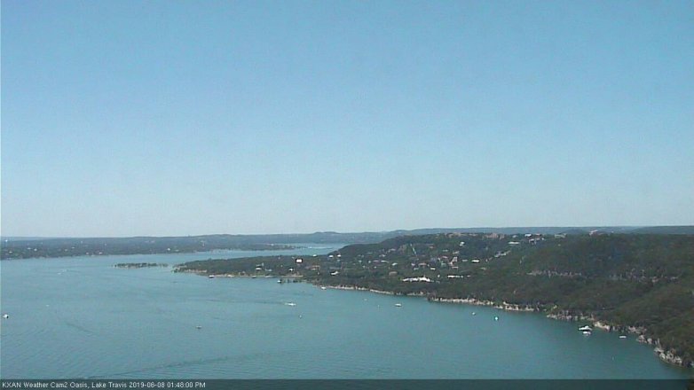 Lake Travis webcam, June 8, 2019 12:50 PM CT