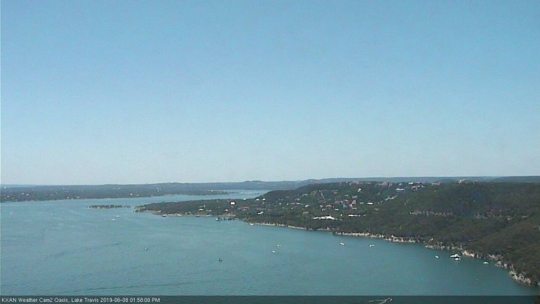 Lake Travis webcam, June 8, 2019 1:00 PM CT
