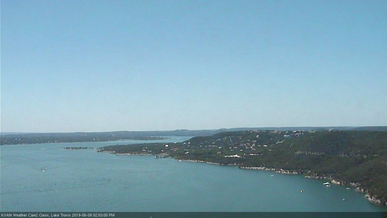 Lake Travis webcam, June 8, 2019 1:05 PM CT