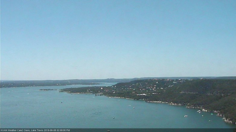 Lake Travis webcam, June 8, 2019 1:10 PM CT