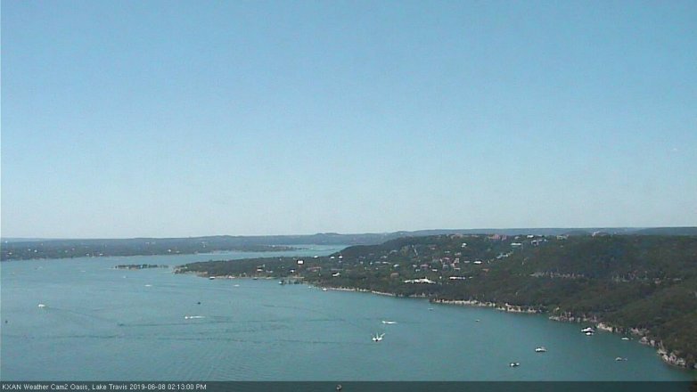 Lake Travis webcam, June 8, 2019 1:15 PM CT