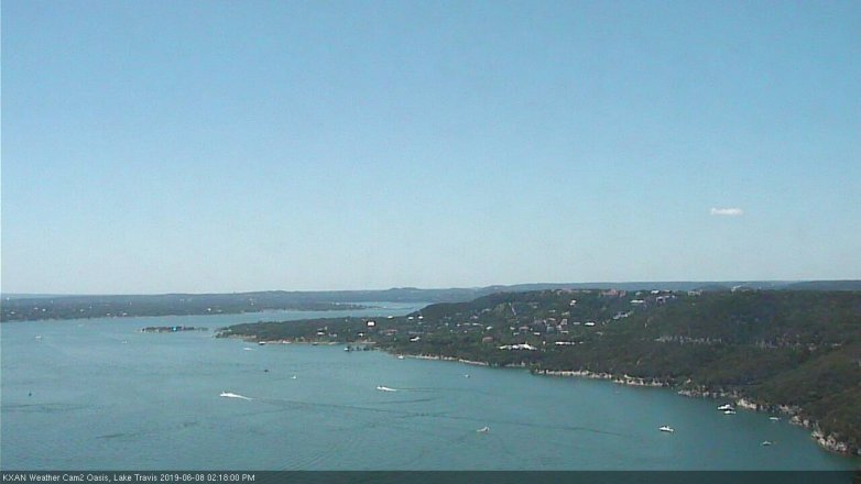 Lake Travis webcam, June 8, 2019 1:20 PM CT
