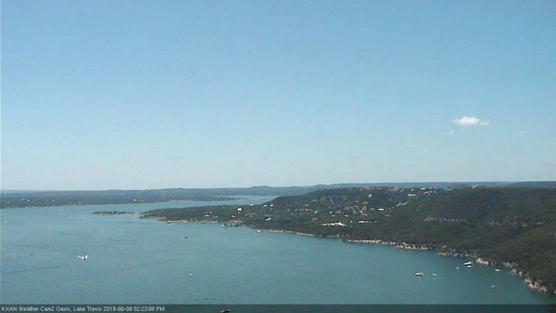 Lake Travis webcam, June 8, 2019 1:25 PM CT