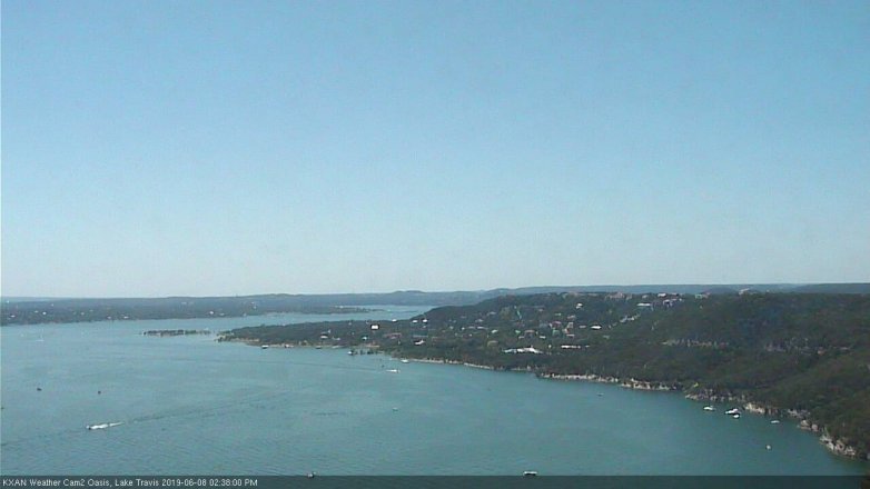 Lake Travis webcam, June 8, 2019 1:40 PM CT