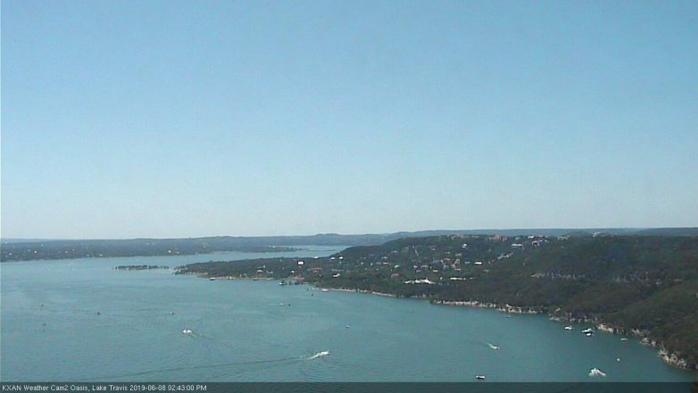 Lake Travis webcam, June 8, 2019 1:45 PM CT