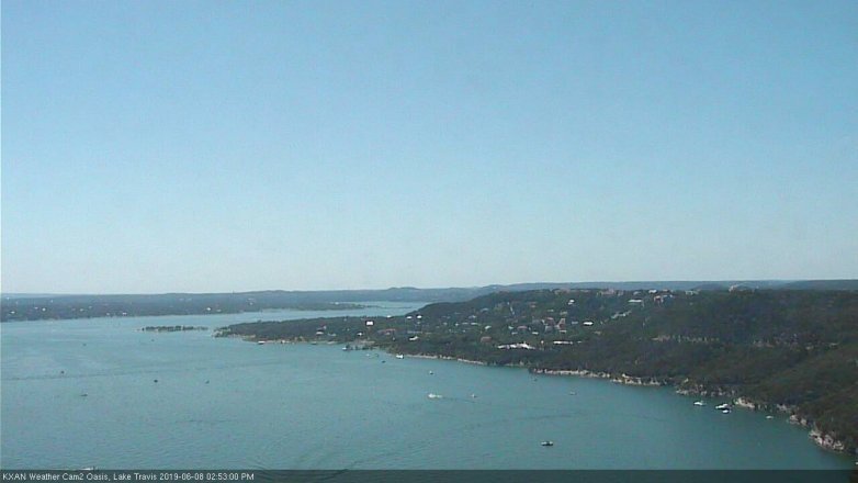 Lake Travis webcam, June 8, 2019 1:55 PM CT