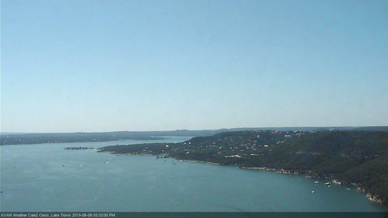 Lake Travis webcam, June 8, 2019 2:35 PM CT