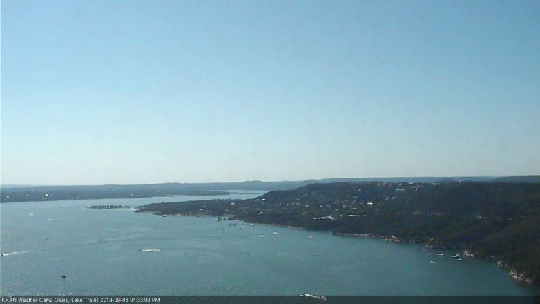 Lake Travis webcam, June 8, 2019 3:35 PM CT