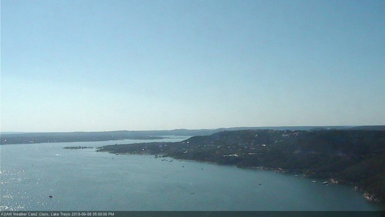 Lake Travis webcam, June 8, 2019 4:10 PM CT