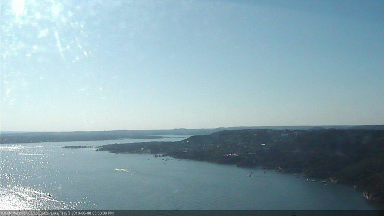 Lake Travis webcam, June 8, 2019 4:55 PM CT