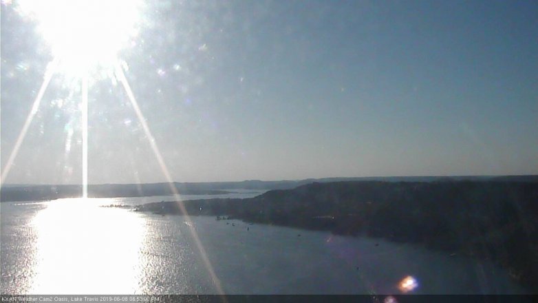 Lake Travis webcam, June 8, 2019 5:55 PM CT