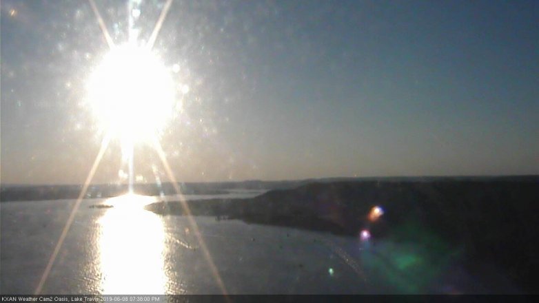 Lake Travis webcam, June 8, 2019 6:40 PM CT