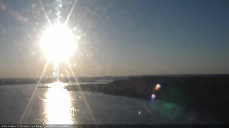Lake Travis webcam, June 8, 2019 6:45 PM CT