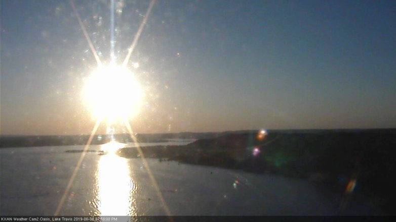 Lake Travis webcam, June 8, 2019 7:00 PM CT
