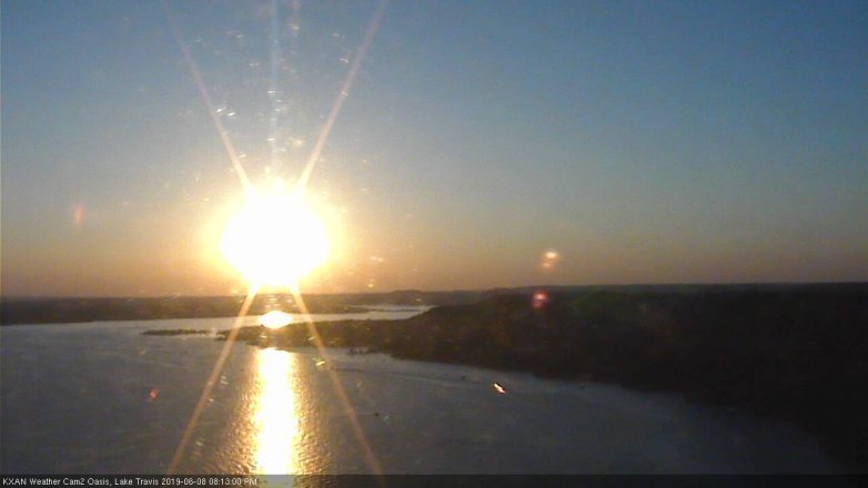 Lake Travis webcam, June 8, 2019 7:15 PM CT